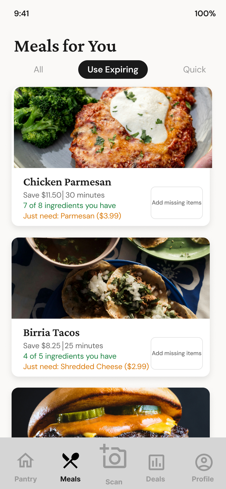 Meals for You