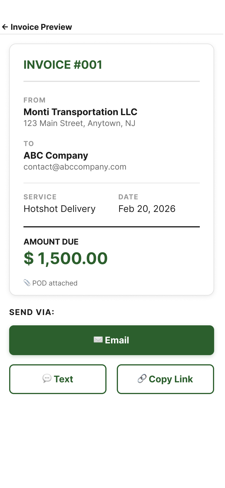 Invoice Preview