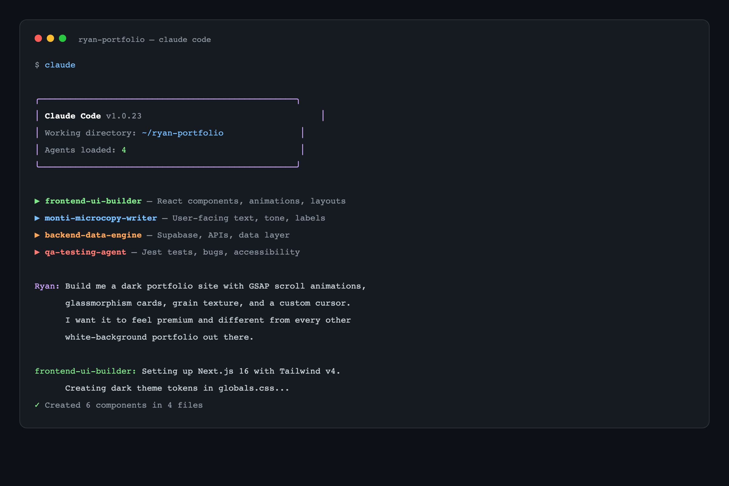Claude Code running in terminal