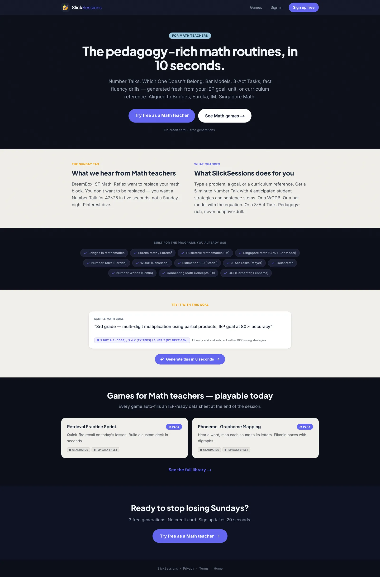 Math Interventionist role landing page